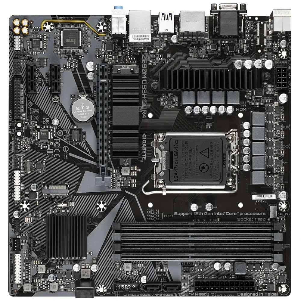 Материнская плата Gigabyte Z690M DS3H DDR4 (REV1.0) Micro-ATX, LGA 1700
