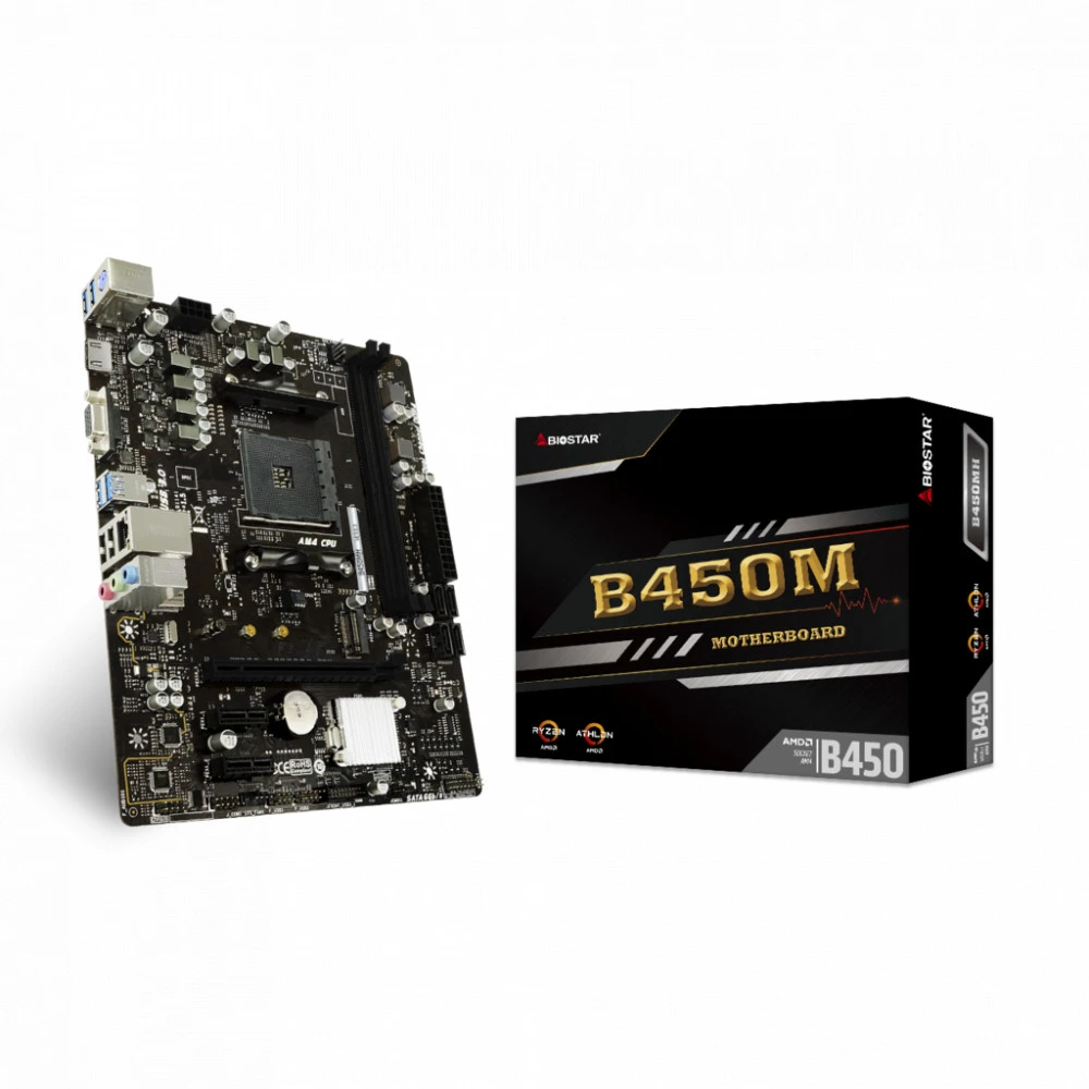 Материнская плата BIOSTAR B450MH AB45CM4S - R05 VER 6.3 Micro-ATX, AMD AM4