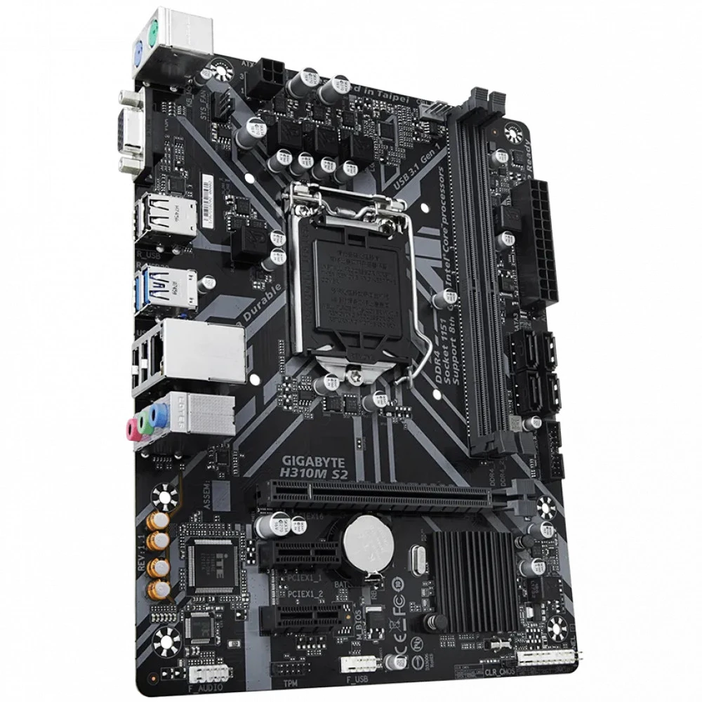 Материнская плата Gigabyte GA-H310M S2 (REV1.1) Micro-ATX, LGA 1151