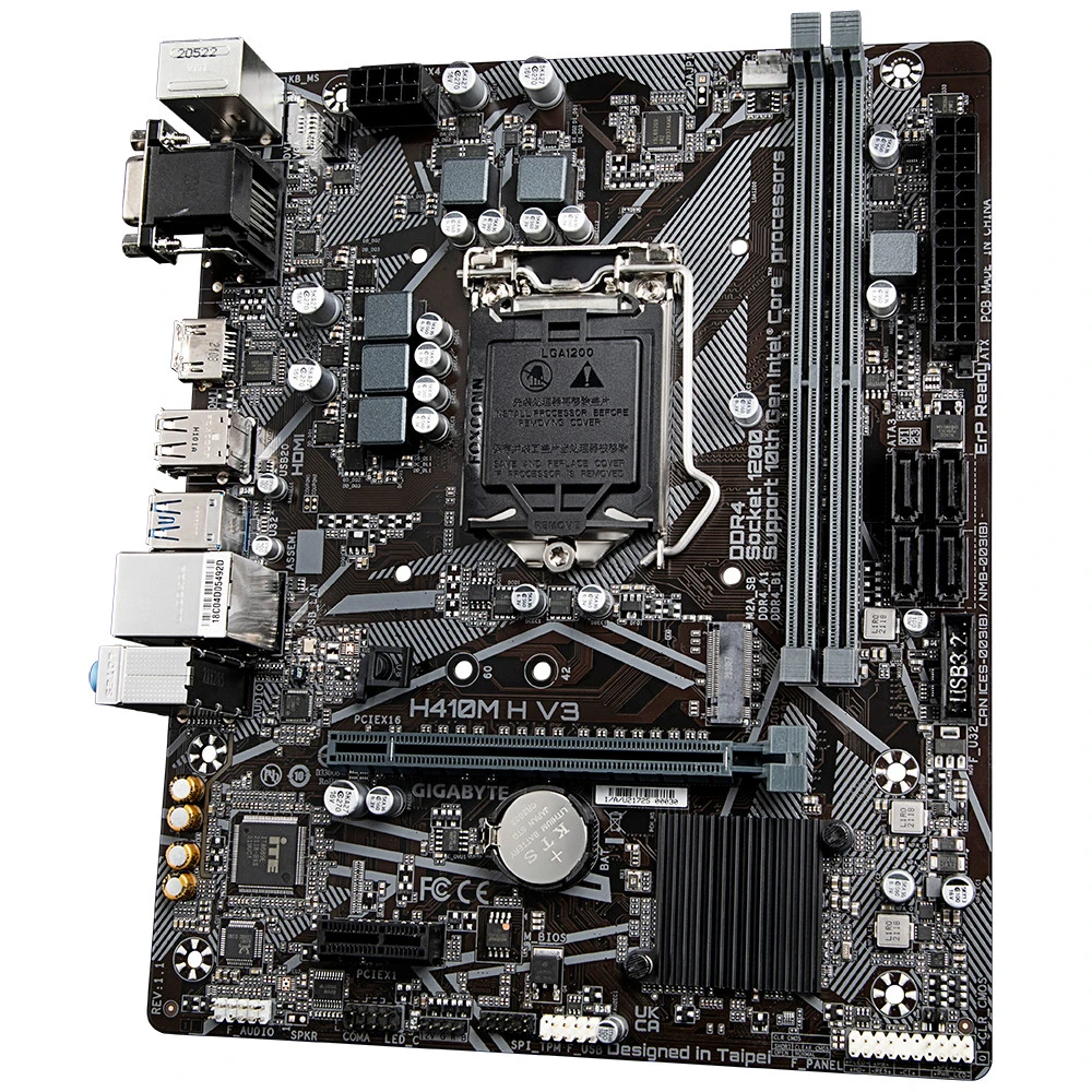 Материнская плата Gigabyte GA-H410M H V3 (REV1.3) Micro-ATX, LGA 1200
