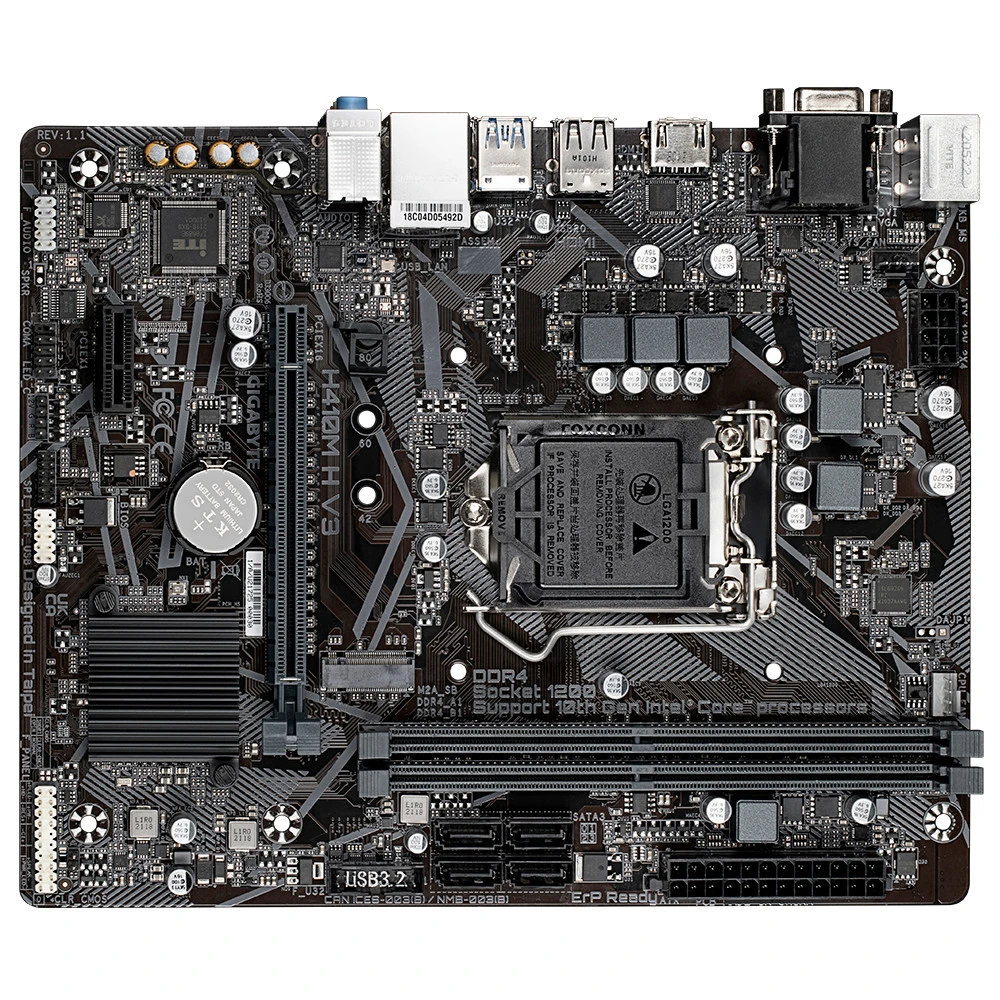 Материнская плата Gigabyte GA-H410M H V3 (REV1.3) Micro-ATX, LGA 1200