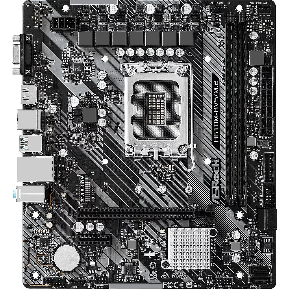 Материнская плата ASRock H610M-HVS/M.2 R2.0 Micro-ATX, LGA 1700