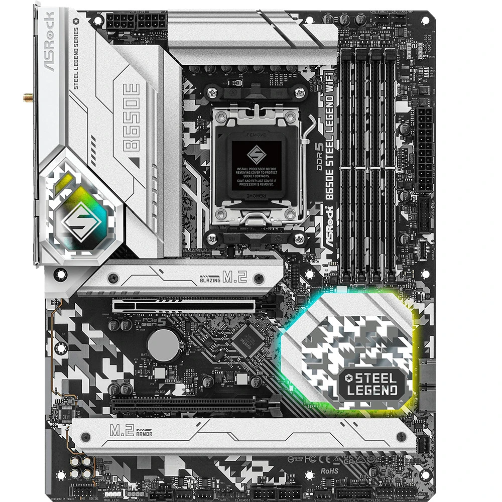 Материнская плата ASRock B650E STEEL LEGEND WIFI ATX, AMD AM5