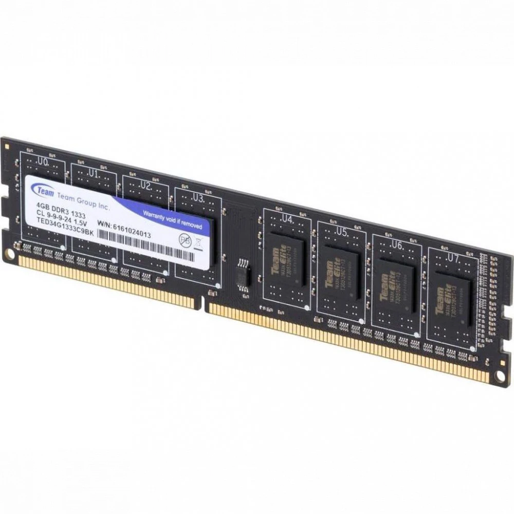 ОЗУ Team Group ELITE TED34G1333C901 DIMM, DDR3, 4 Гб, 1333 МГц