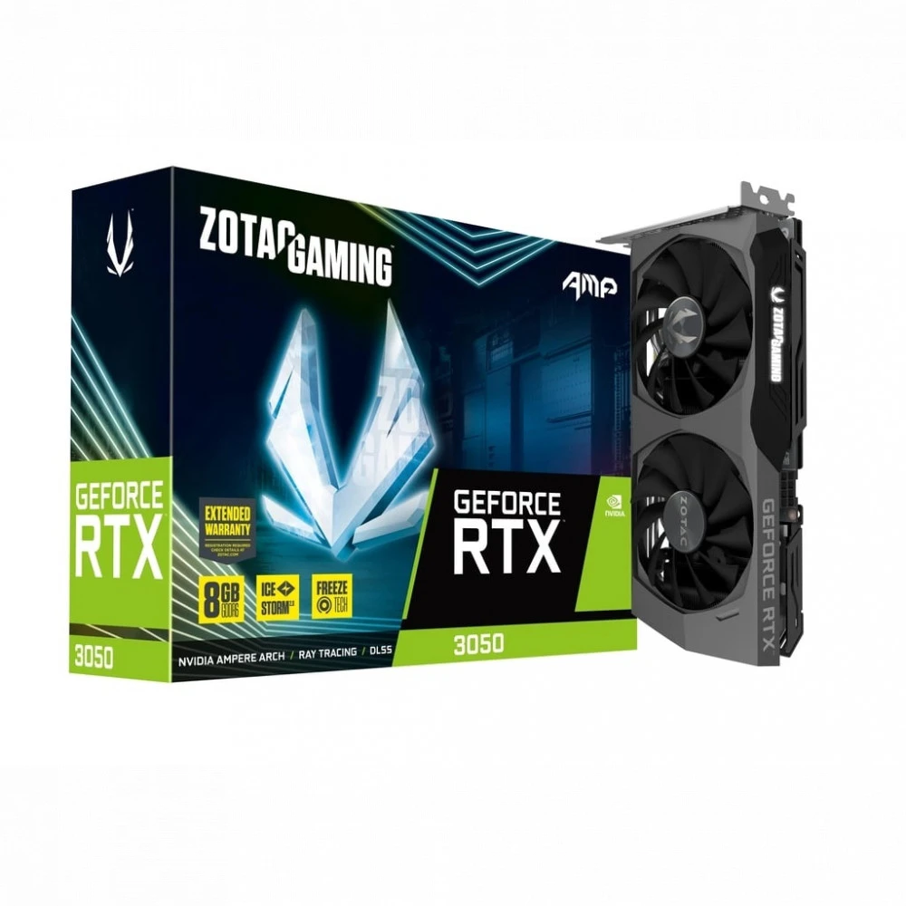 Видеокарта Zotac RTX 3050 AMP ZT-A30500F-10M 8 ГБ
