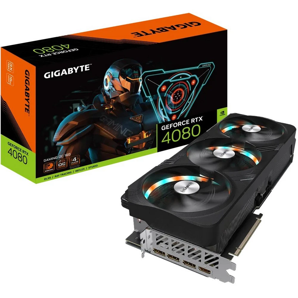 Видеокарта Gigabyte RTX4080 GAMING OC 16G GV-N4080GAMING OC-16GD 16 ГБ