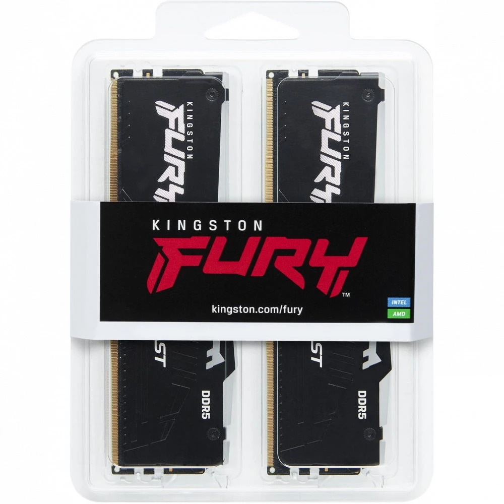 ОЗУ Kingston Fury Beast Black RGB KF556C36BBEAK2-32 DIMM, DDR5, 32 Гб (2 х 16 Гб), 5600 МГц
