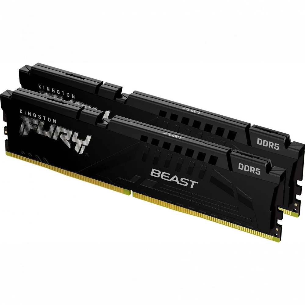 ОЗУ Kingston Fury Beast Black KF560C36BBEK2-32 DIMM, DDR5, 32 Гб (2 х 16 Гб), 6000 МГц