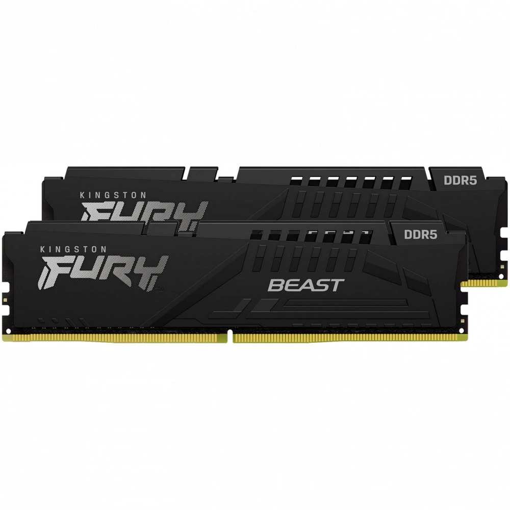 ОЗУ Kingston Fury Beast Black KF560C36BBEK2-32 DIMM, DDR5, 32 Гб (2 х 16 Гб), 6000 МГц