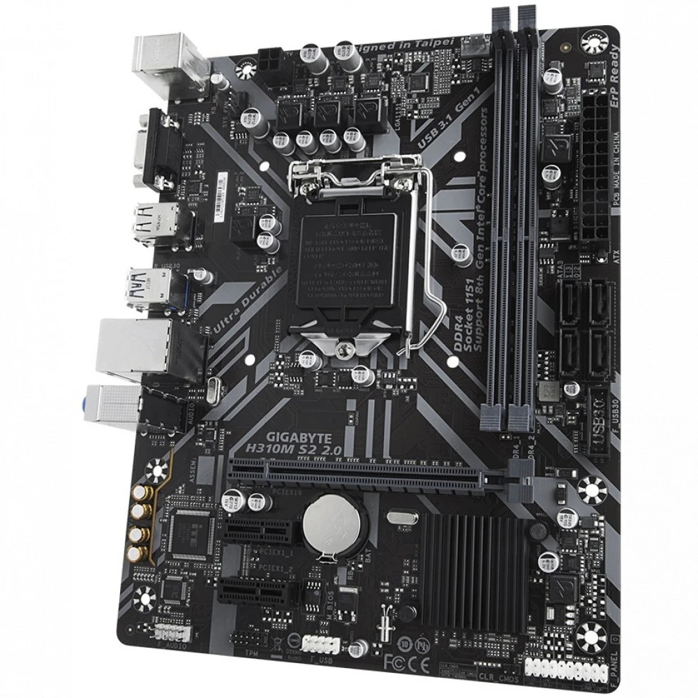 Материнская плата Gigabyte GA-H310M-S2 2.0 GA-H310M-S2 2.0 (REV1.0) Micro-ATX, LGA 1151
