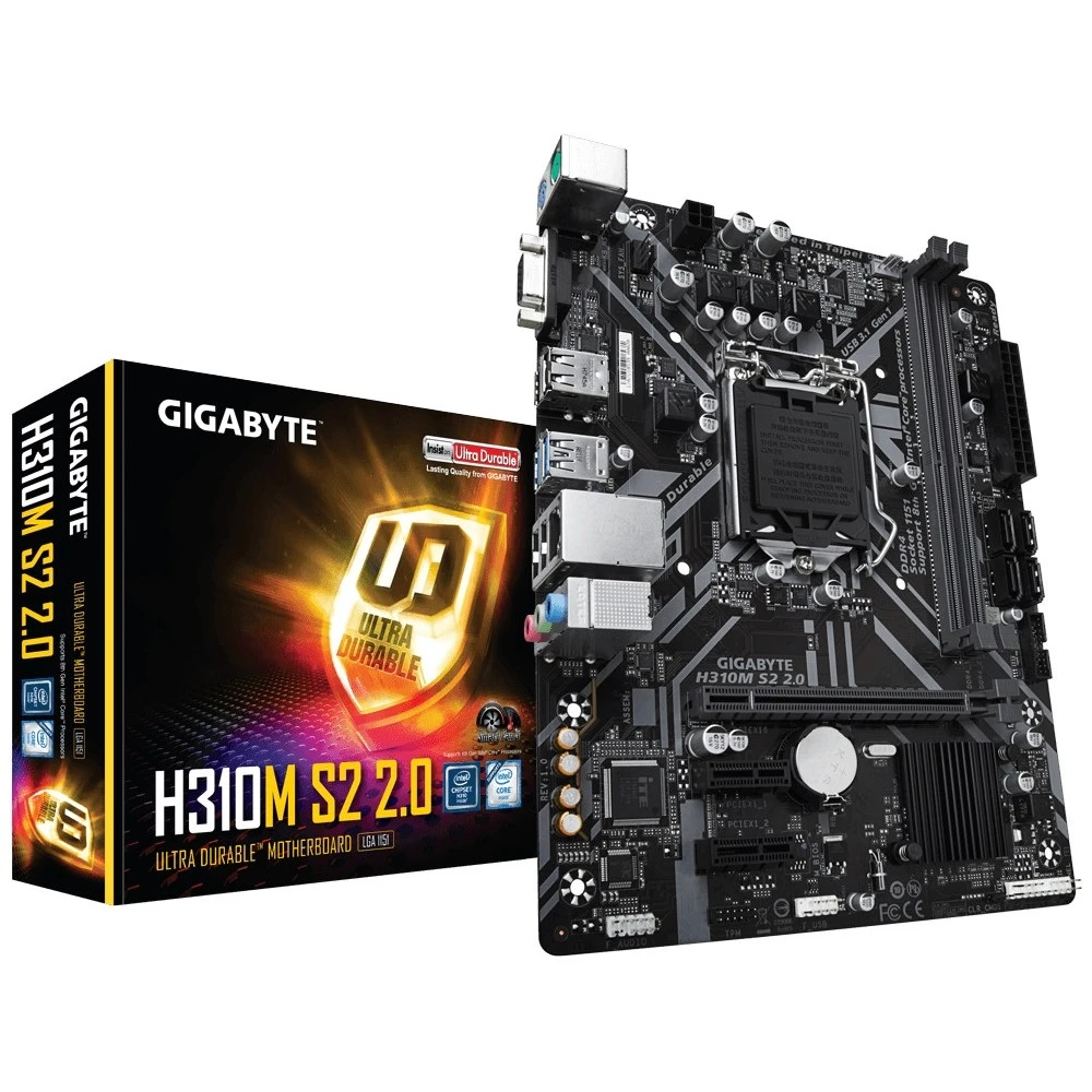 Материнская плата Gigabyte GA-H310M-S2 2.0 GA-H310M-S2 2.0 (REV1.0) Micro-ATX, LGA 1151