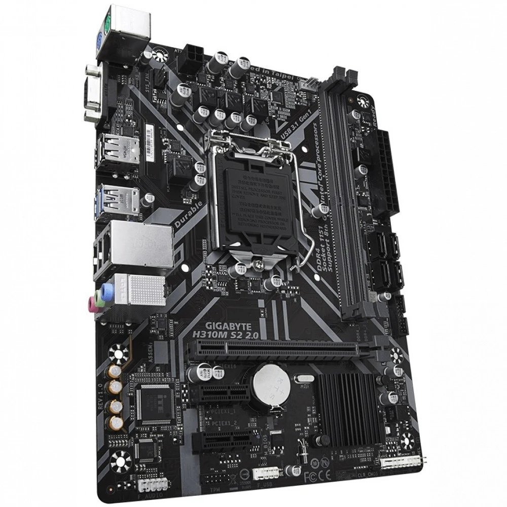 Материнская плата Gigabyte GA-H310M-S2 2.0 GA-H310M-S2 2.0 (REV1.0) Micro-ATX, LGA 1151