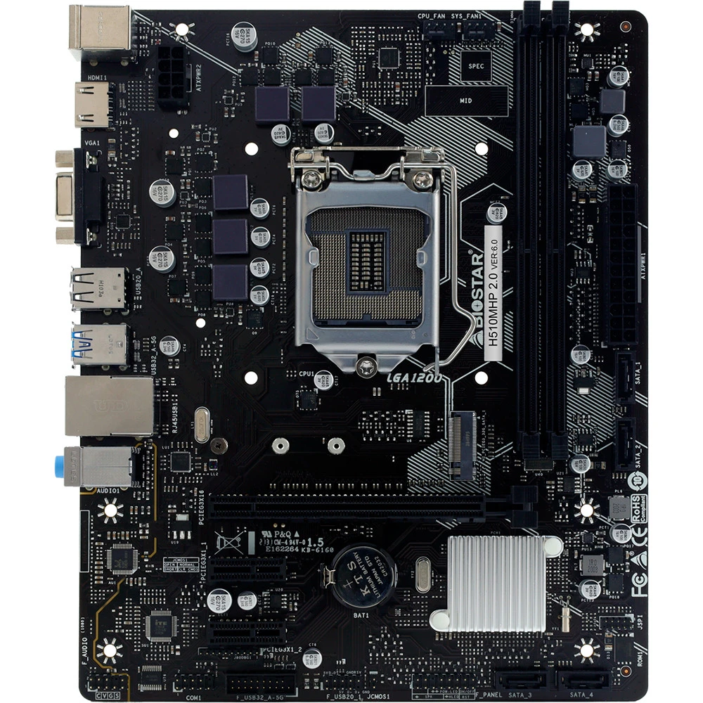 Материнская плата BIOSTAR H510MHP 2.0 Micro-ATX, LGA 1200