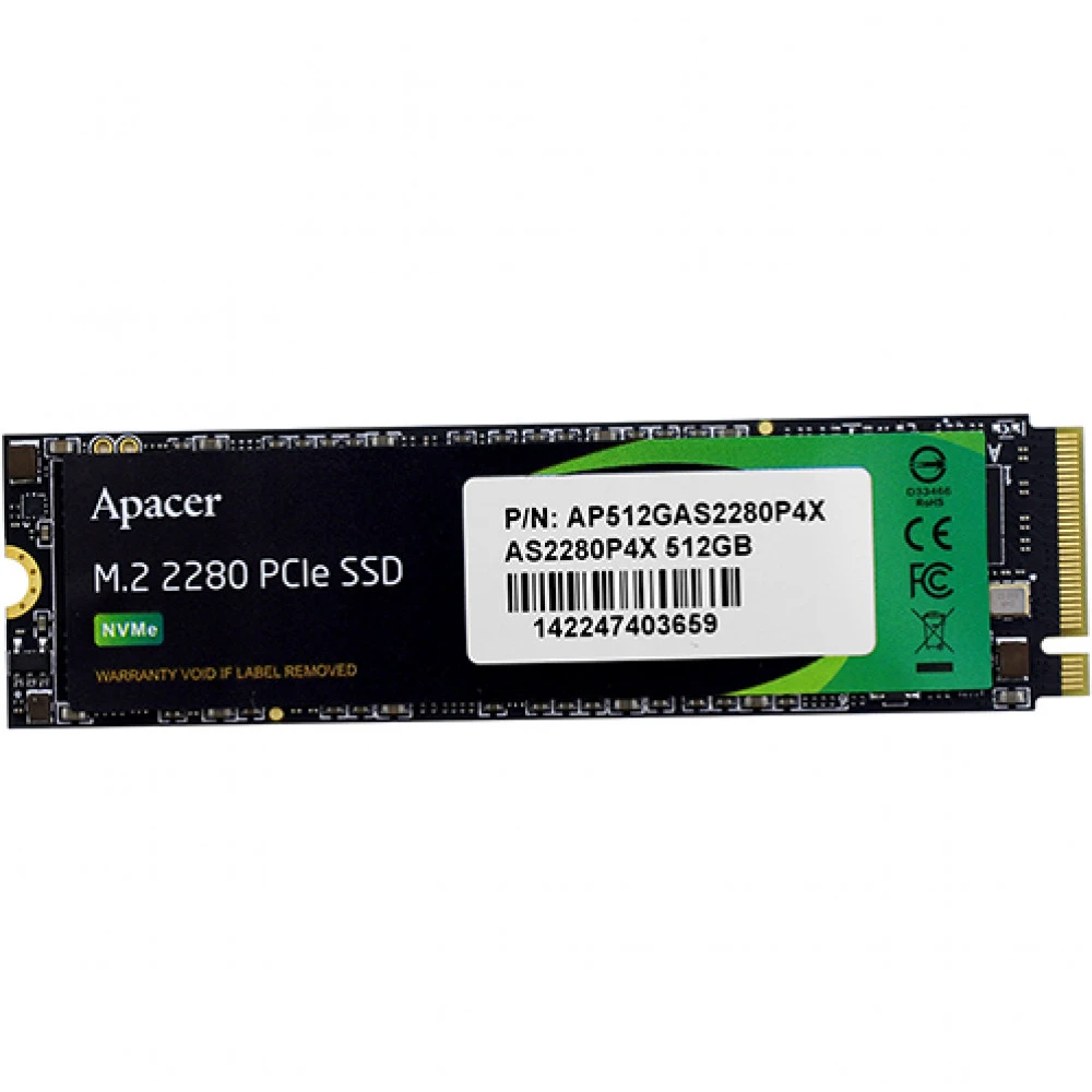 Жесткий диск Apacer AST280 AP512GAS2280P4X-1 SSD (твердотельные), 512 ГБ, M.2, PCIe