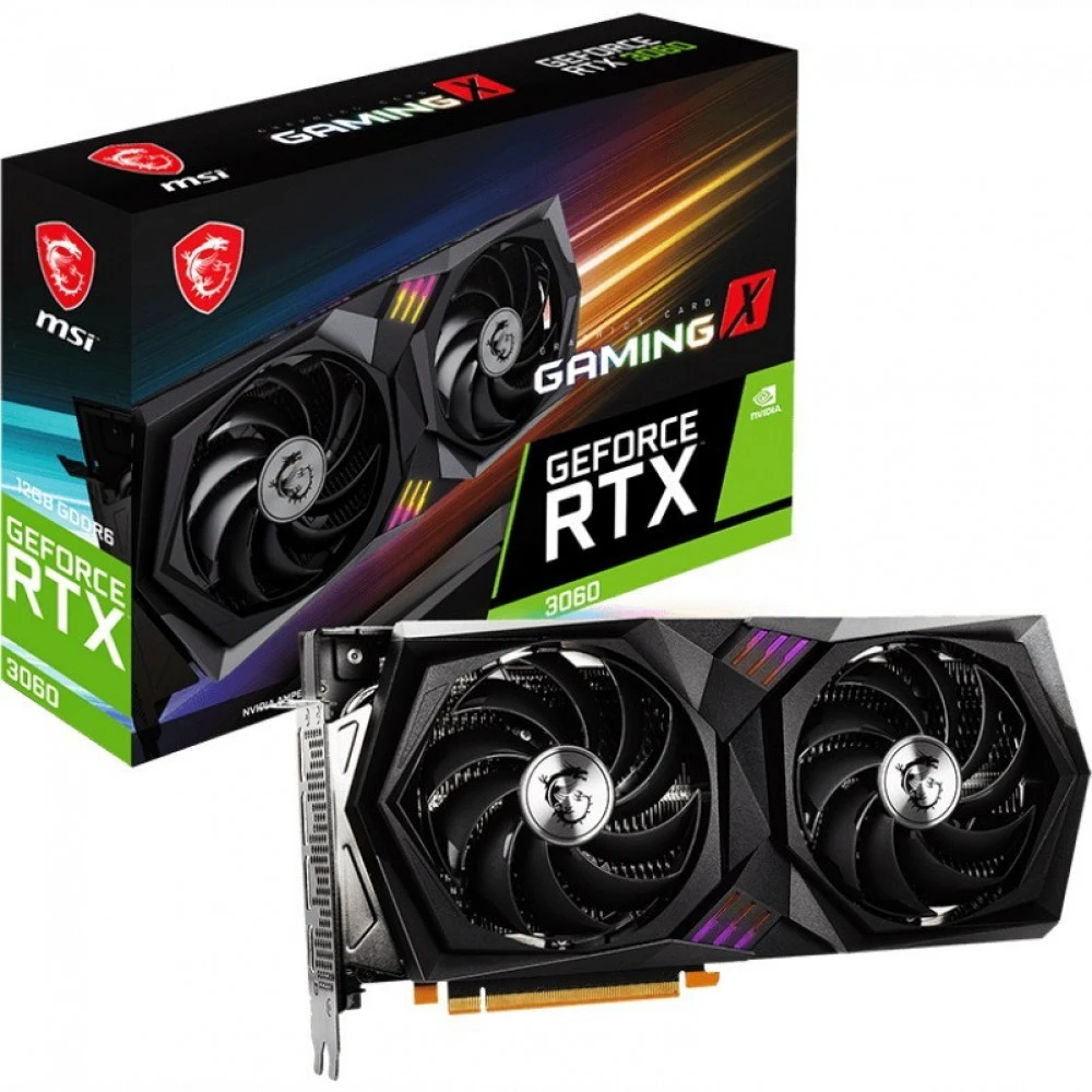 Видеокарта MSI GeForce RTX3060 RTX 3060 GAMING X 12G LHR 12 ГБ