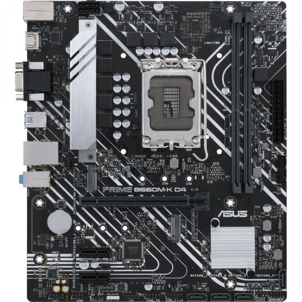 Материнская плата Asus PRIME_B660M-K_D4 Micro-ATX, LGA 1700