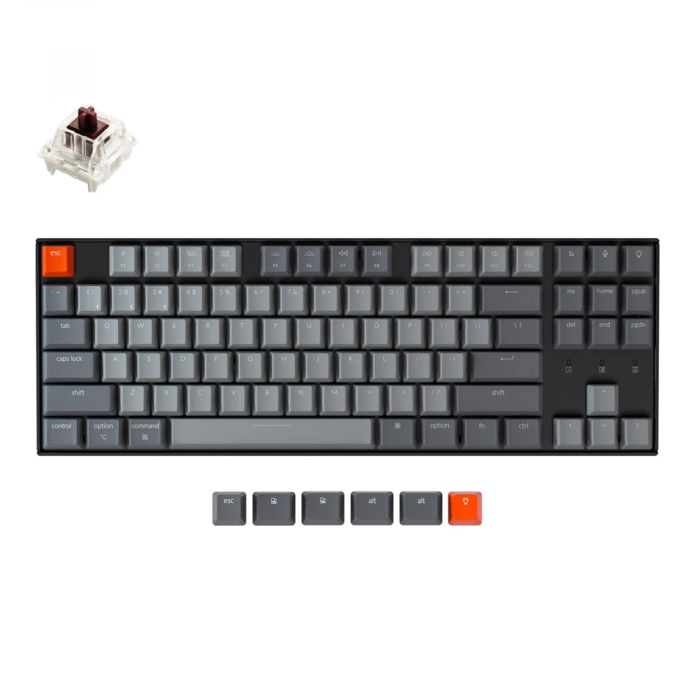 Клавиатура Keychron TKL Brown Switch White Led Gateron G pro Mechanical Wireless K8A3_Keychron Беспроводная