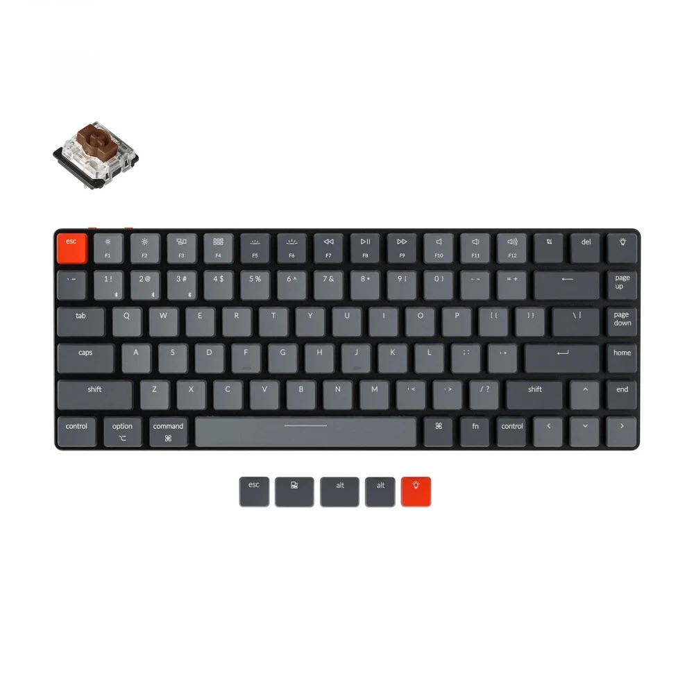 Клавиатура Keychron Brown Switch White Led Gateron Mechaincal Wireless K3A3_Keychron Беспроводная