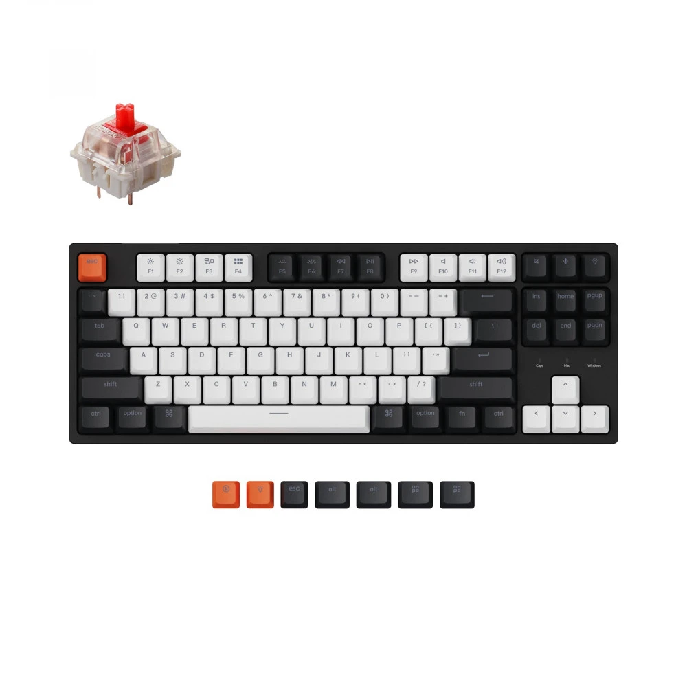 Клавиатура Keychron TKL Red Switch RGB Hot-Swap Gateron G pro Mechanical C1H1_Keychron Проводная