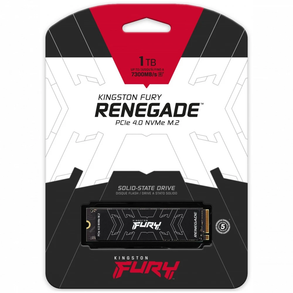 Жесткий диск Kingston Fury Renegade SFYRSK/1000G SSD (твердотельные), 1 ТБ, M.2, PCIe