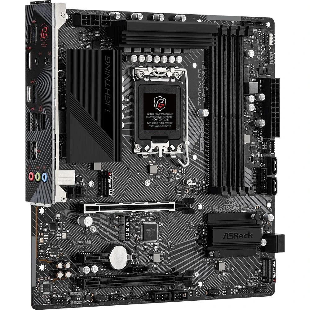 Материнская плата ASRock Z790M PG Lightning/D4 90-MXBJW0-A0UAYZ Micro-ATX, LGA 1700