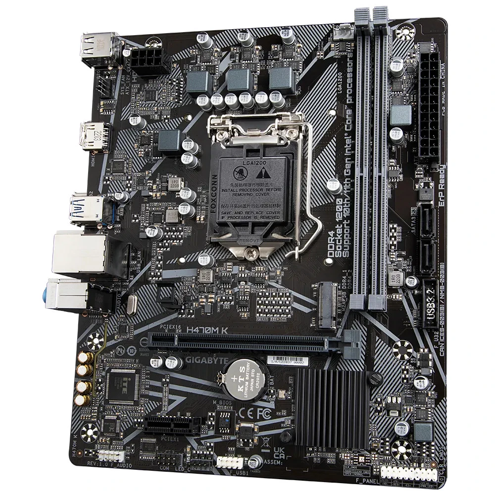 Материнская плата Gigabyte GA-H470M K REV1.0 Micro-ATX, LGA 1200
