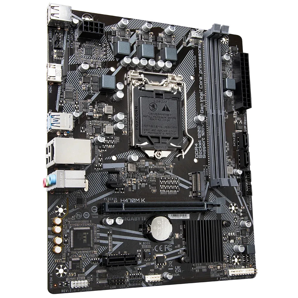 Материнская плата Gigabyte GA-H470M K REV1.0 Micro-ATX, LGA 1200