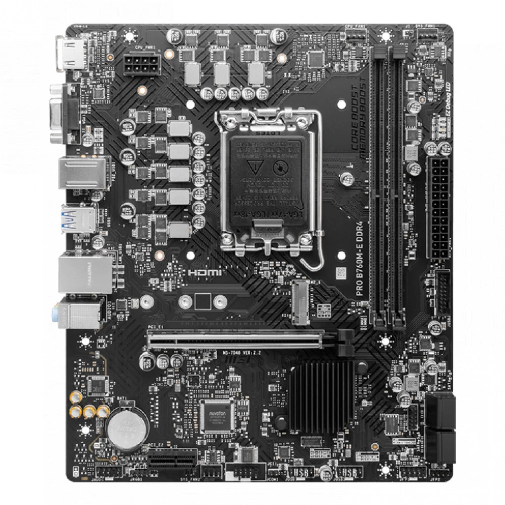 Материнская плата MSI PRO B760M-E DDR4 Micro-ATX, LGA 1700