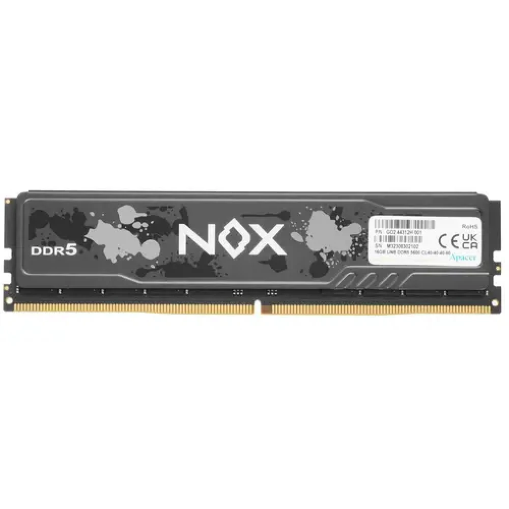 ОЗУ Apacer NOX [AH5U16G56C522MBAA-1] DIMM, DDR5, 16 Гб, 5600 МГц