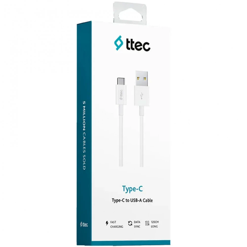 Кабель интерфейсный Ttec Кабель Type C Charge / Data Cable 2.0 White 2DK12B