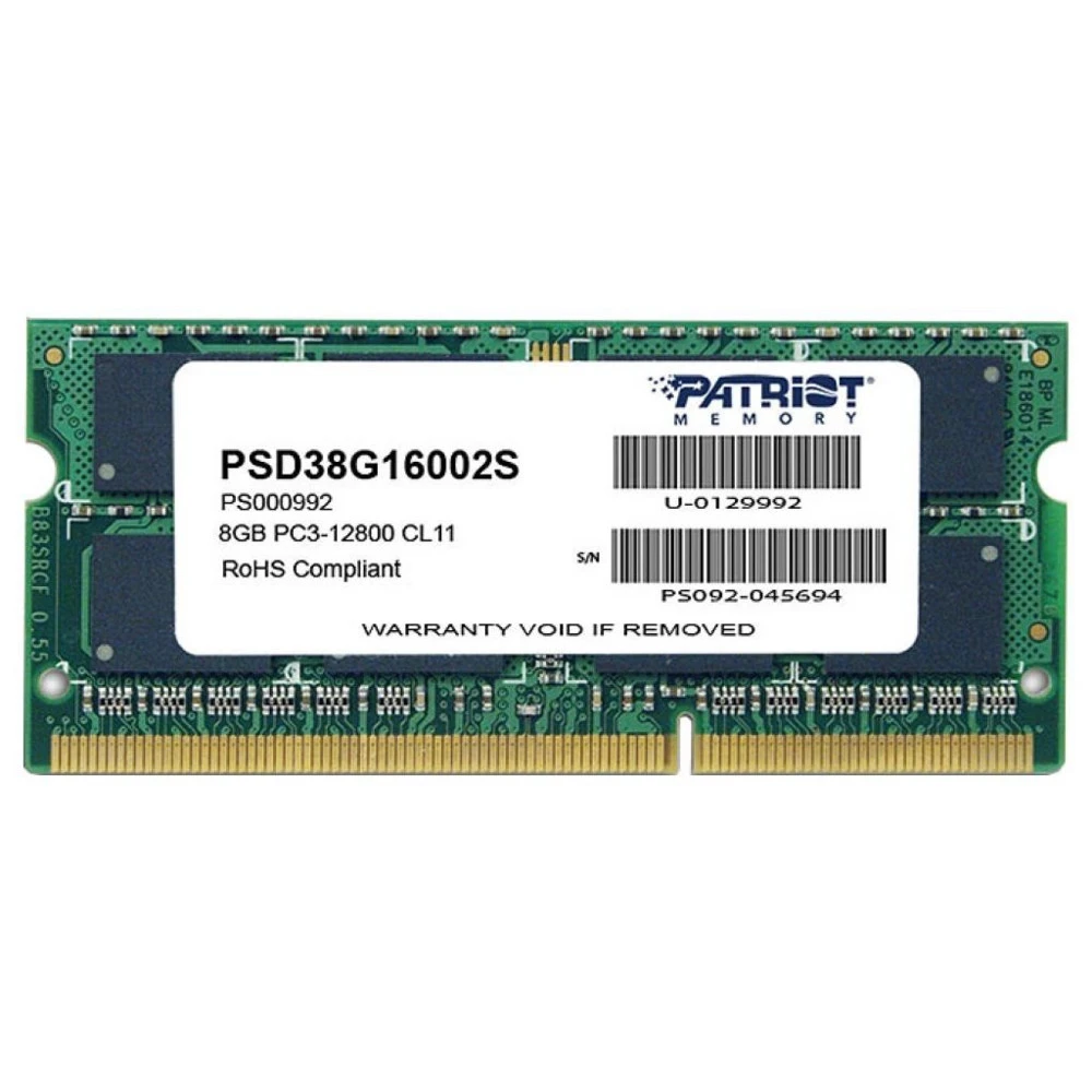 ОЗУ Crucial 4GB PC12800 DDR3 PSD34G16002S SO-DIMM, DDR3, 4 Гб, 1600 МГц