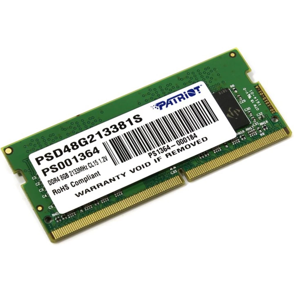 ОЗУ Patriot 8GB PC17000 DDR4 PSD48G213381S SO-DIMM, DDR4, 8 Гб, 2133 МГц
