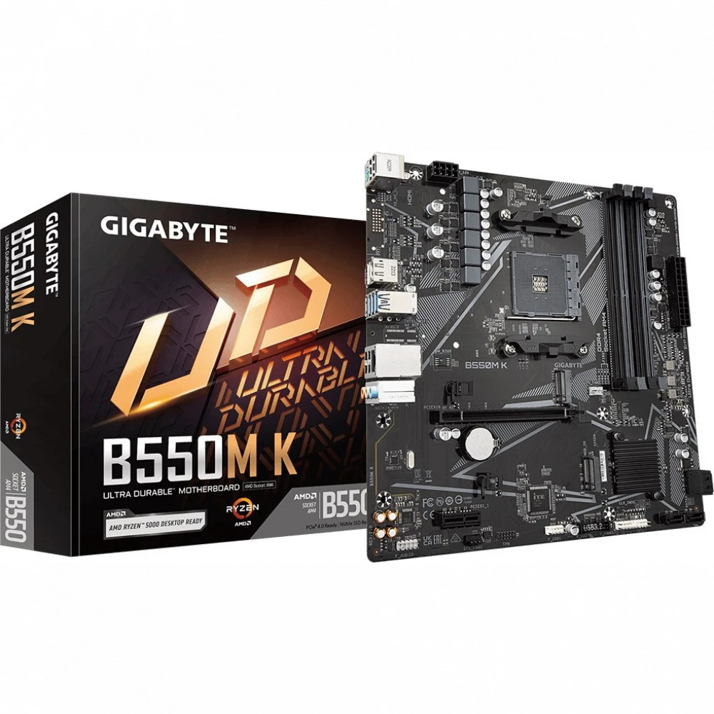 Материнская плата Gigabyte B550M K Micro-ATX, AMD AM4
