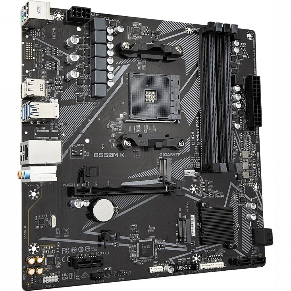 Материнская плата Gigabyte B550M K Micro-ATX, AMD AM4