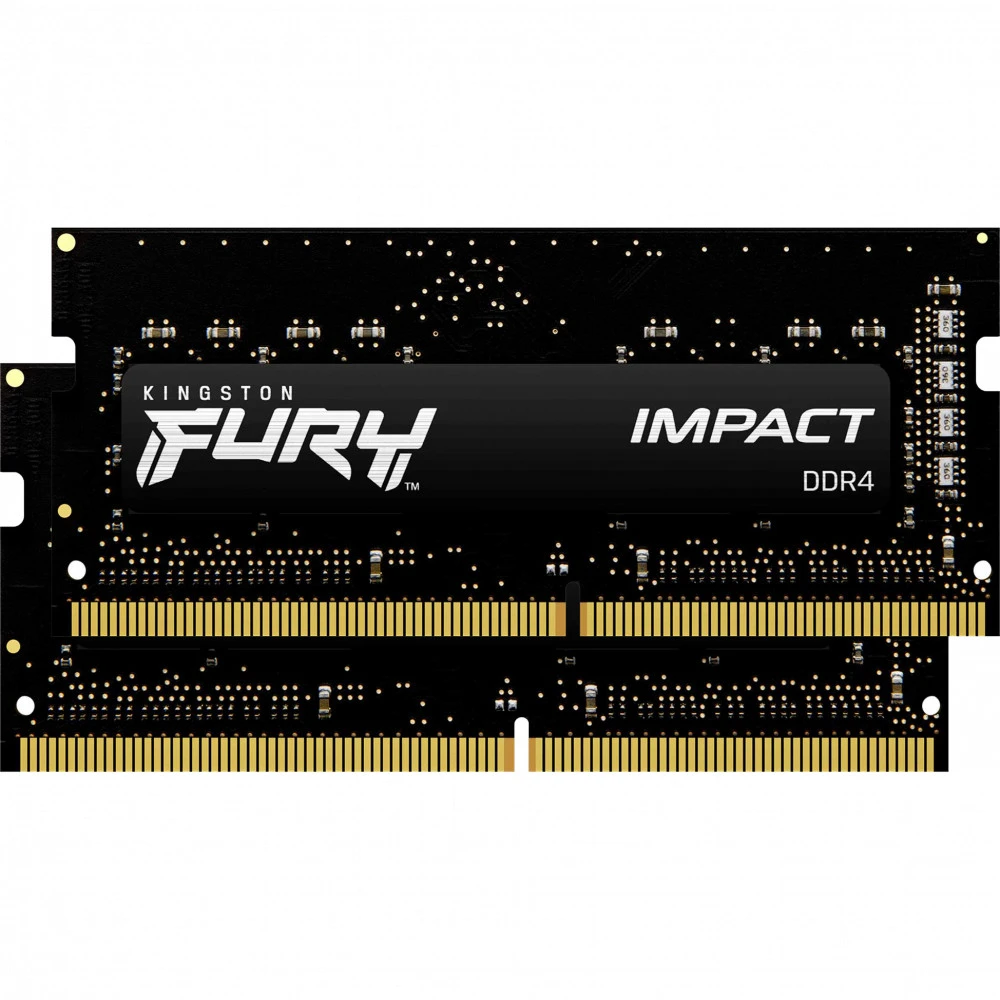 ОЗУ Kingston Fury Impact KF556S40IBK2-64 SO-DIMM, DDR5, 64 Гб (2 х 32 Гб), 5600 МГц