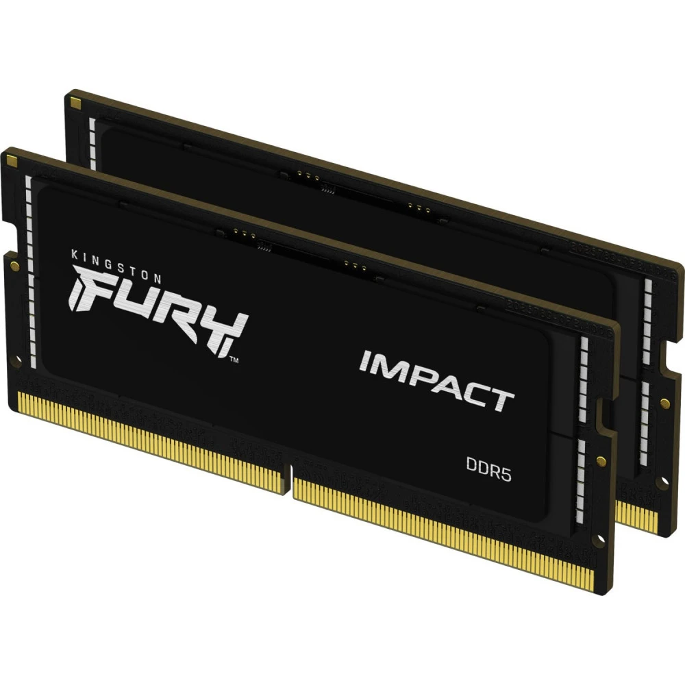ОЗУ Kingston Fury Impact KF556S40IBK2-32 SO-DIMM, DDR5, 32 Гб (2 х 16 Гб), 5600 МГц