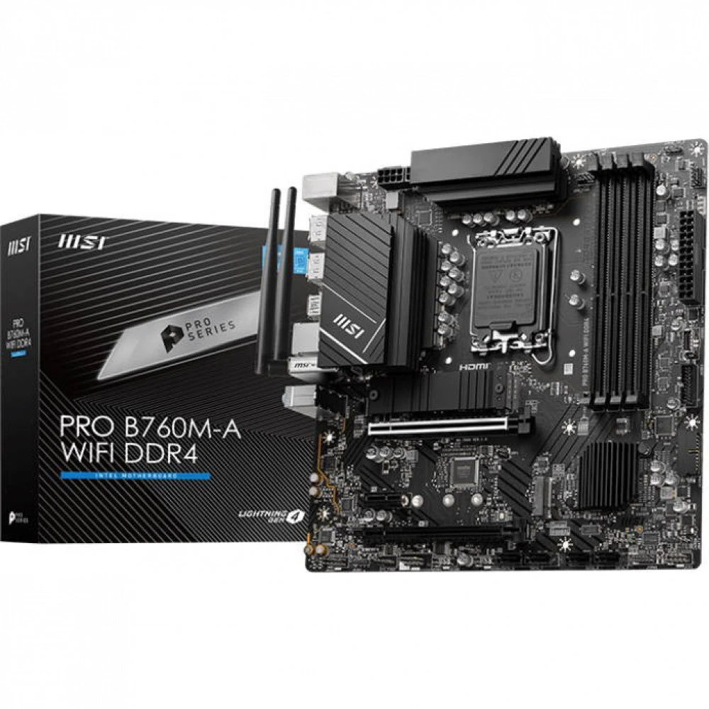 Материнская плата MSI PRO B760M-A WIFI DDR4 Micro-ATX, LGA 1700