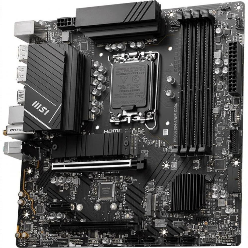 Материнская плата MSI PRO B760M-A WIFI DDR4 Micro-ATX, LGA 1700