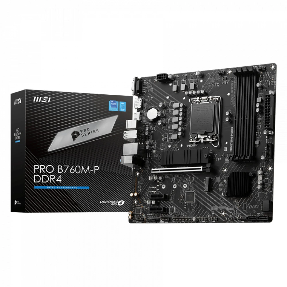 Материнская плата MSI PRO B760M-P DDR4 Micro-ATX, LGA 1700