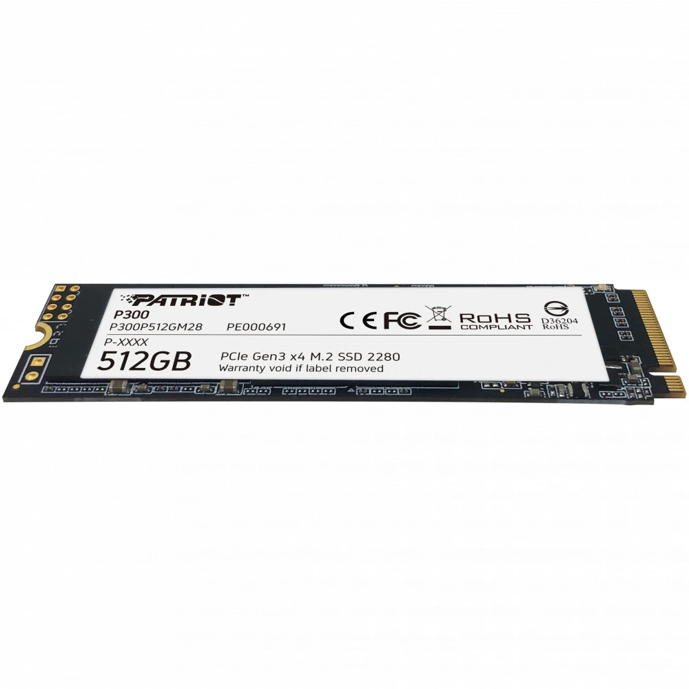Жесткий диск Patriot P300 PP300P512GM28 SSD (твердотельные), 512 ГБ, M.2, PCIe