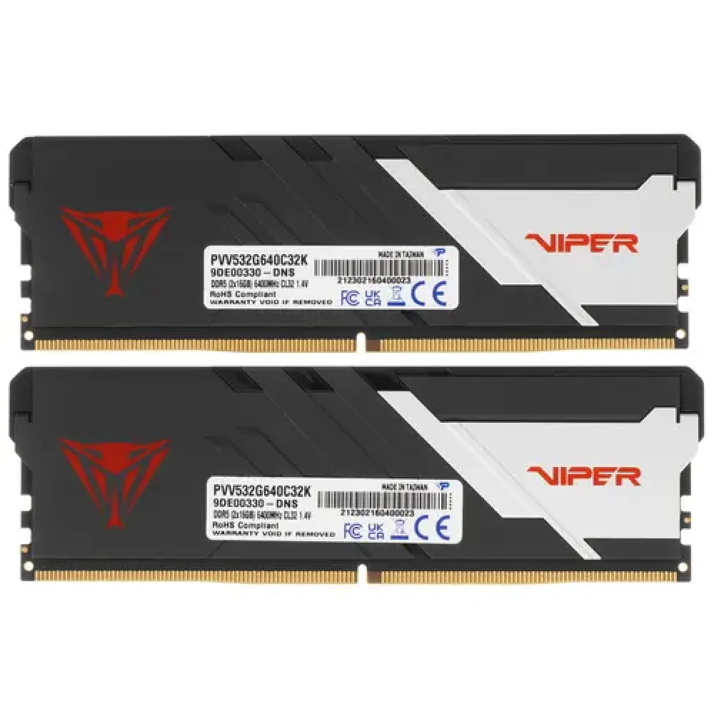 ОЗУ Patriot Viper Venom PVV532G640C32K DIMM, DDR5, 32 Гб (2 х 16 Гб), 6400 МГц