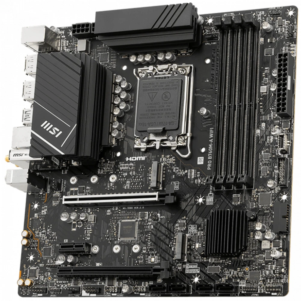 Материнская плата MSI PRO B760M-A WIFI Micro-ATX, LGA 1700