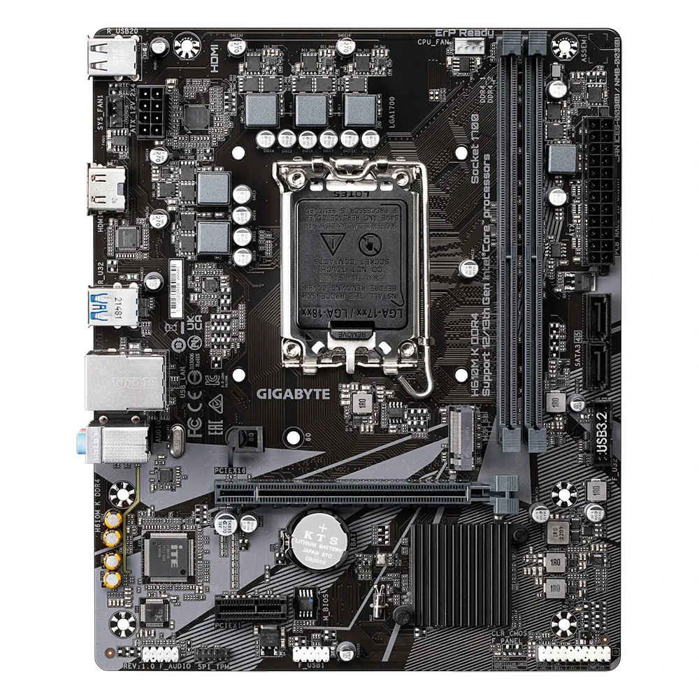 Материнская плата Gigabyte H610M K DDR4 GA-H610M-K-DDR4 Micro-ATX, LGA 1700