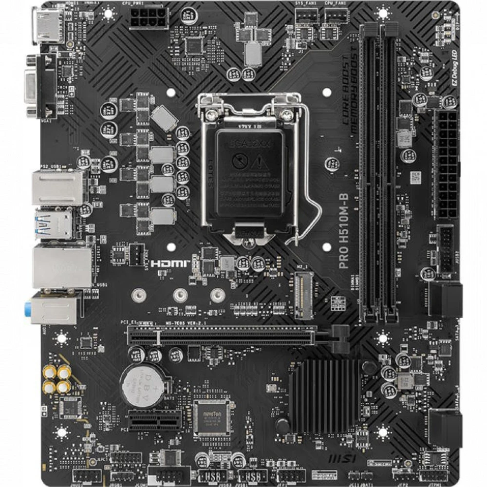Материнская плата MSI PRO H510M-B Micro-ATX, LGA 1200