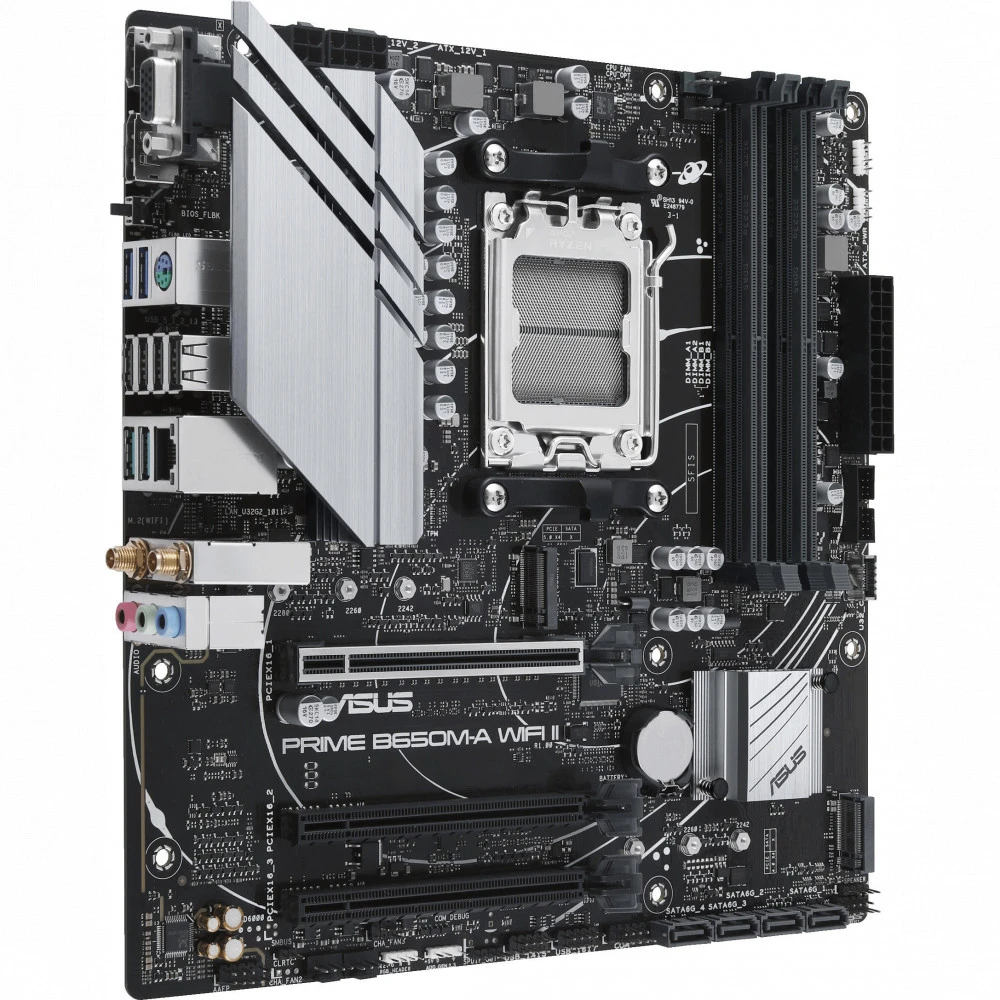 Материнская плата Asus PRIME B650M-A WIFI II Micro-ATX, AMD AM5