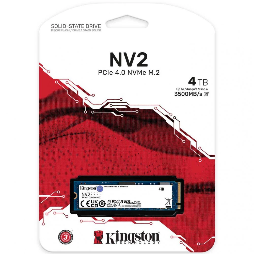 Жесткий диск Kingston SNV2S SNV2S/4000G SSD (твердотельные), 4 ТБ, M.2, PCIe