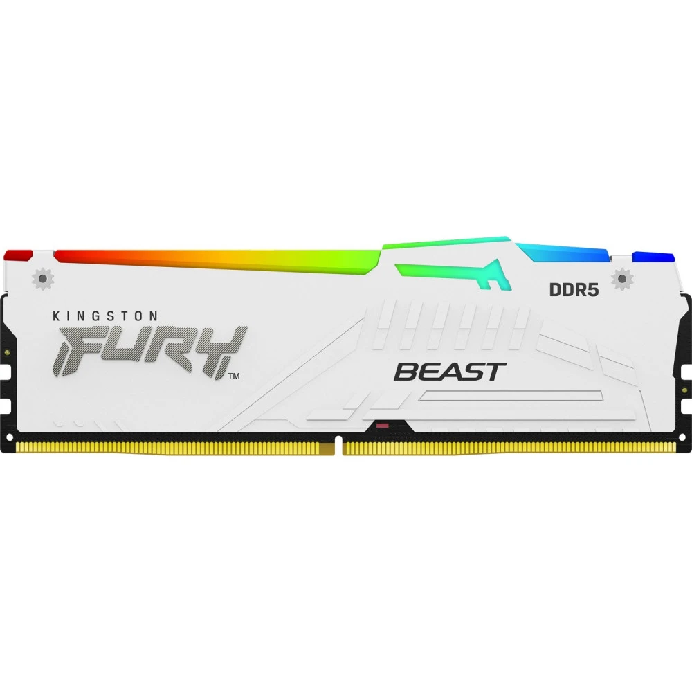 ОЗУ Kingston Fury Beast White RGB KF560C40BWAK2-64 DIMM, DDR5, 64 Гб (2 х 32 Гб), 6000 МГц