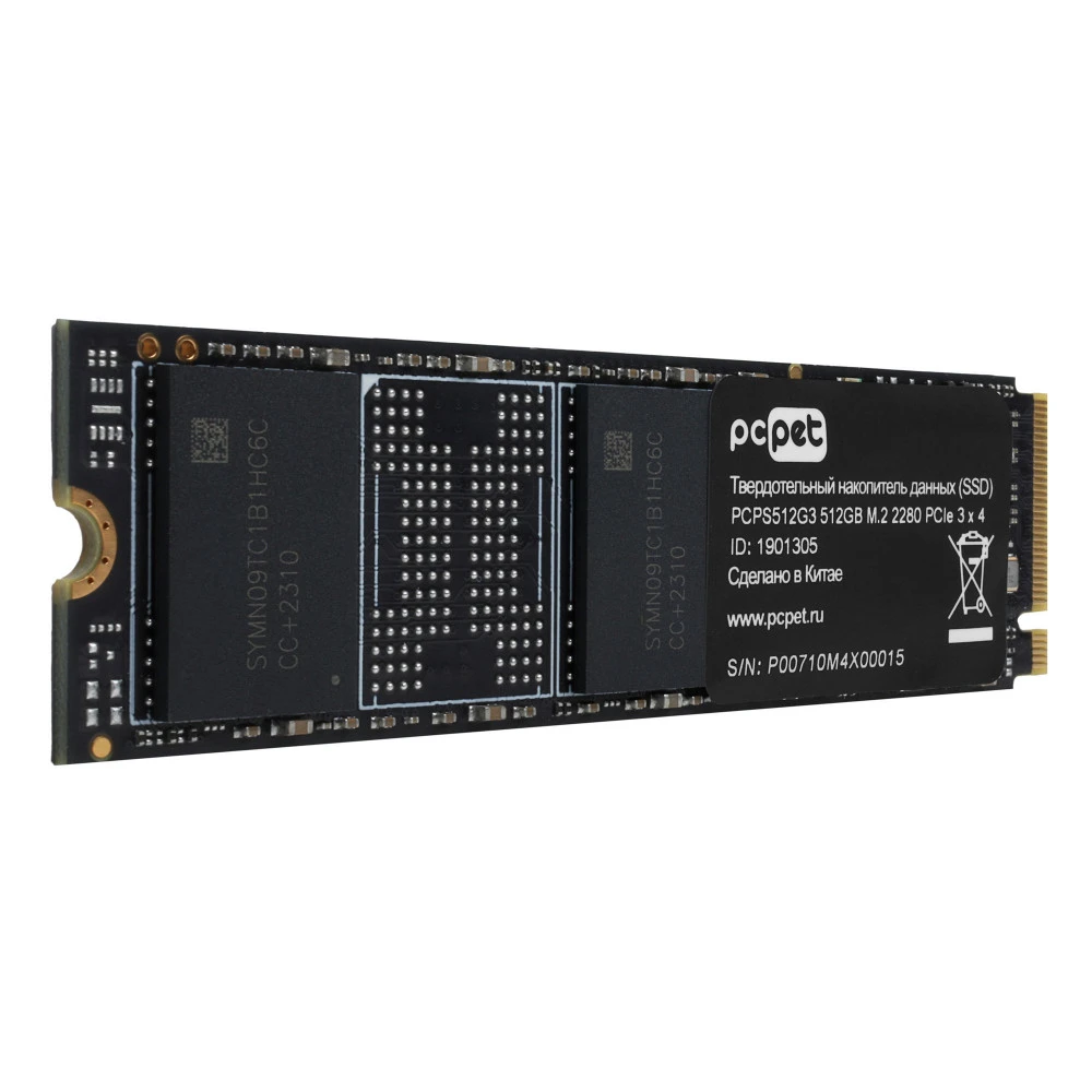 Жесткий диск PC Pet PCPS512G3 SSD (твердотельные), 512 ГБ, M.2, PCIe