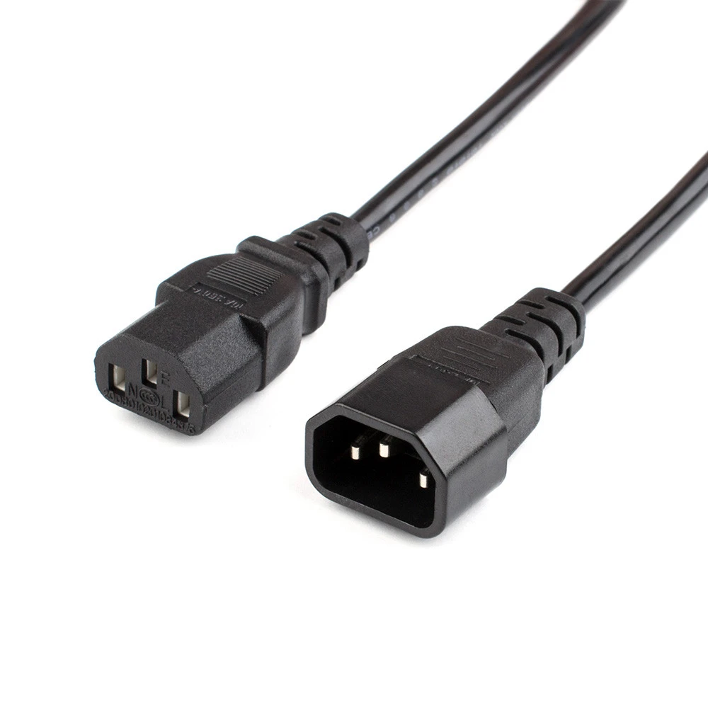 Кабель питания GoPower C14 (m)-C13 (f) 1.8м ПВХ 00-00024537 00-00024536