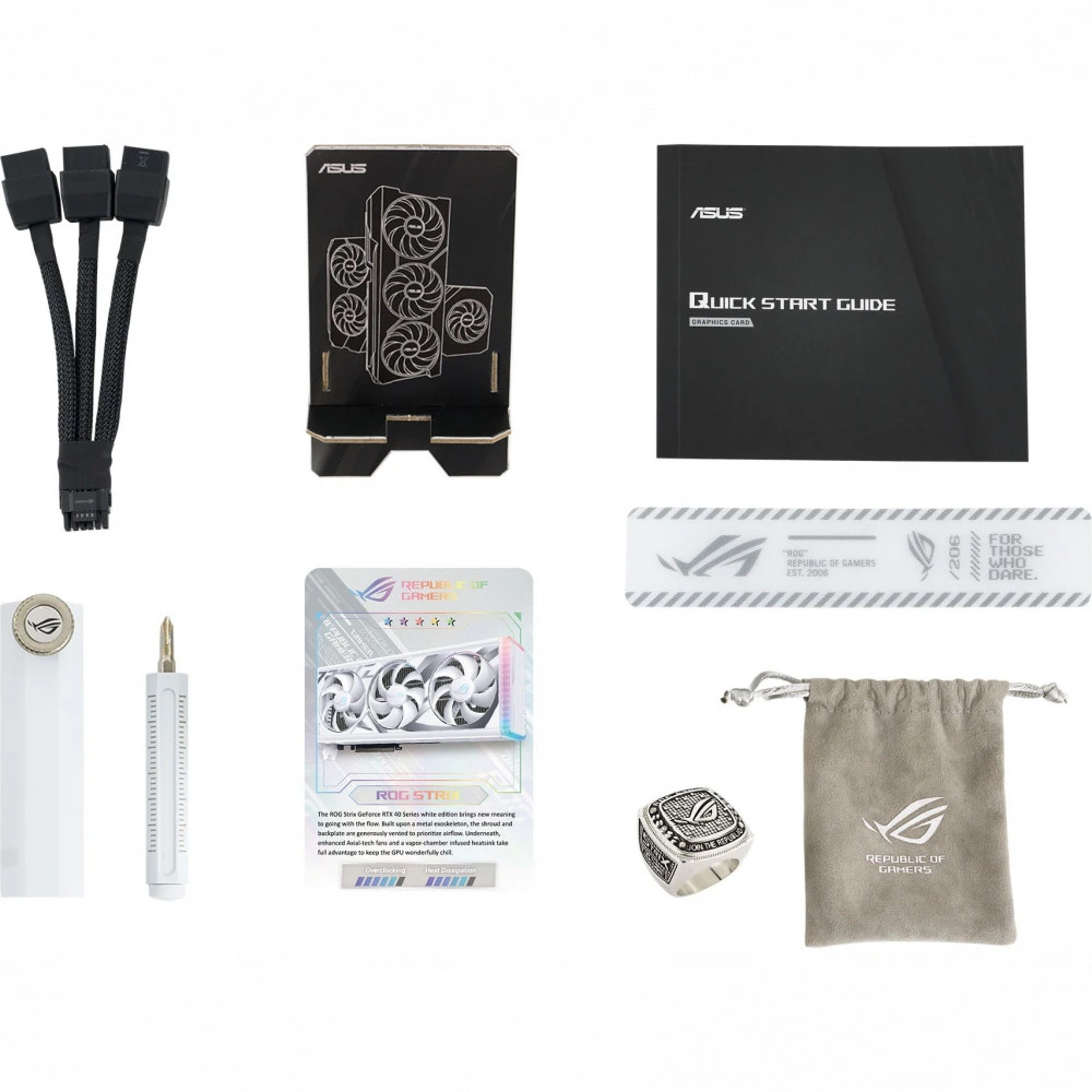 Видеокарта Asus ROG Strix RTX 4080 16GB GDDR6X White OC Edition ROG-STRIX-RTX4080-O16G-WHITE 16 ГБ